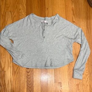 Hollister Long-Sleeve Henley Top- XS
